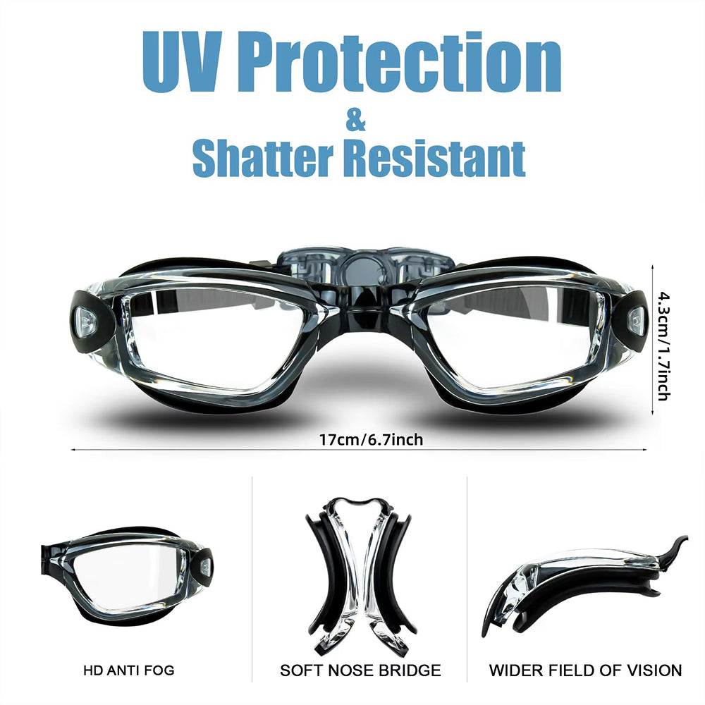 HydrinVis Leak-Proof Anti-Fog Swimming Goggles