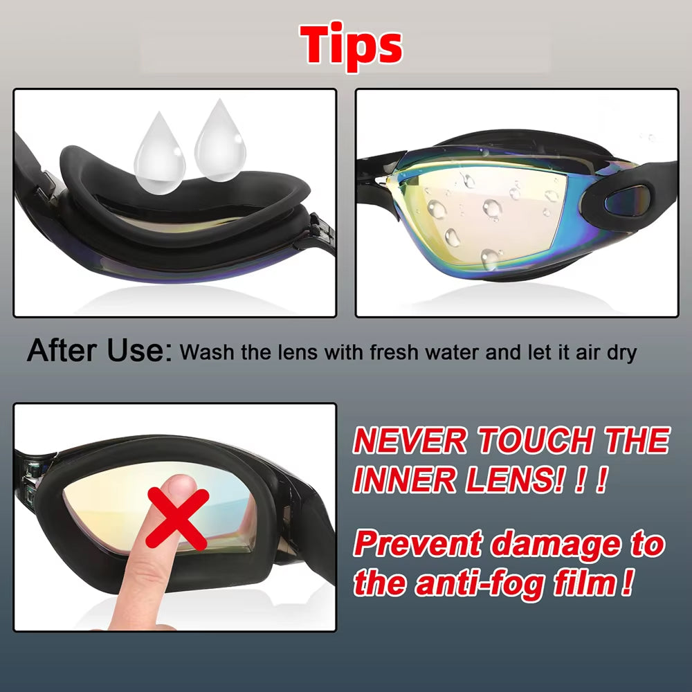 HydrinVis Leak-Proof Anti-Fog Swimming Goggles