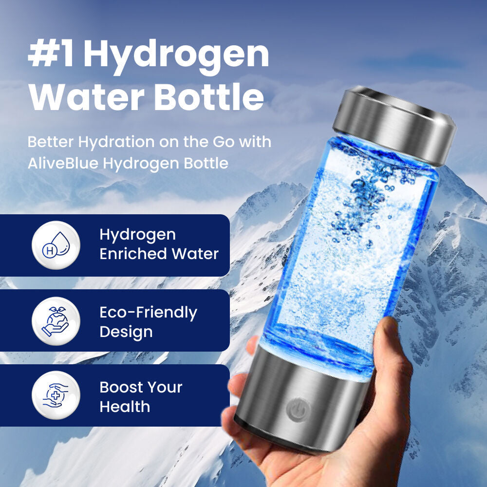 Hydrovia Hydrogen Water Bottle | Portable USB Rechargeable Glass Bottle
