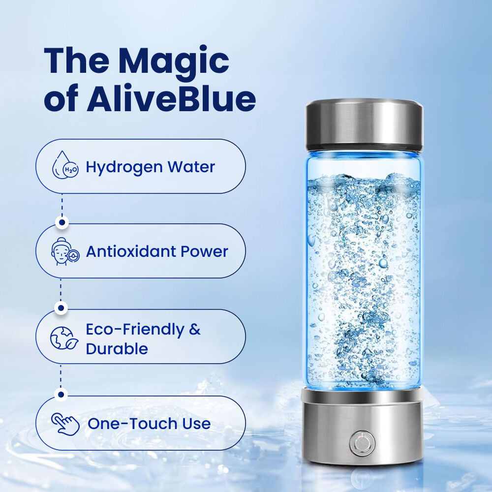Hydrovia Hydrogen Water Bottle | Portable USB Rechargeable Glass Bottle