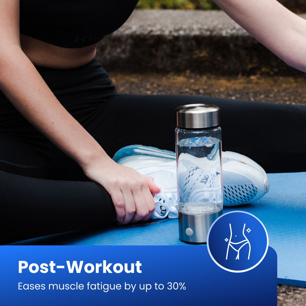 Hydrovia Hydrogen Water Bottle | Portable USB Rechargeable Glass Bottle