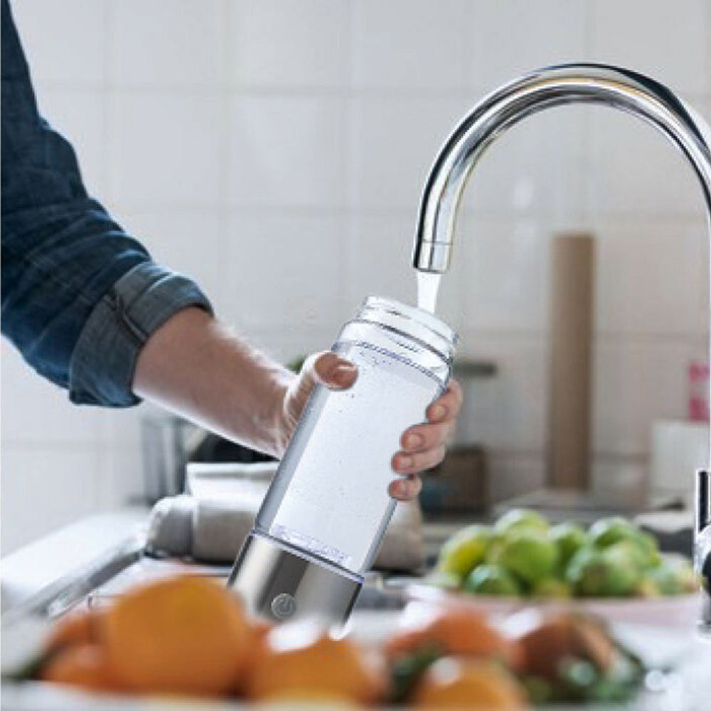 Hydrovia Hydrogen Water Bottle | Portable USB Rechargeable Glass Bottle