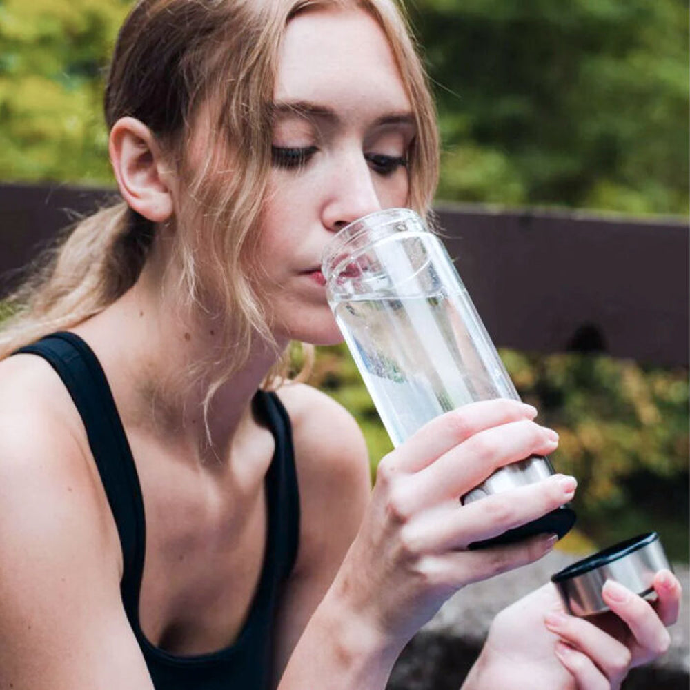 Hydrovia Hydrogen Water Bottle | Portable USB Rechargeable Glass Bottle