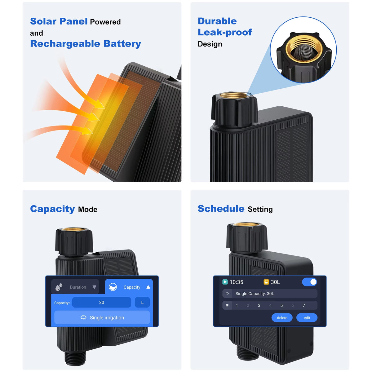 IrigaSprit Smart Sprinkler Controller | Solar WiFi Garden Tap Timer