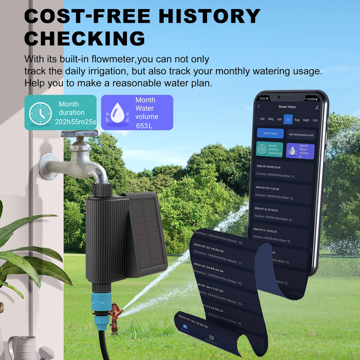 IrigaSprit Smart Sprinkler Controller | Solar WiFi Garden Tap Timer
