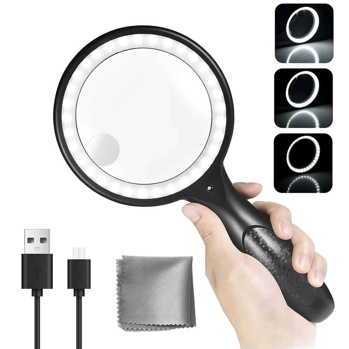 IrisGlasi 30X-60X LED Magnifying Glass for Reading UK
