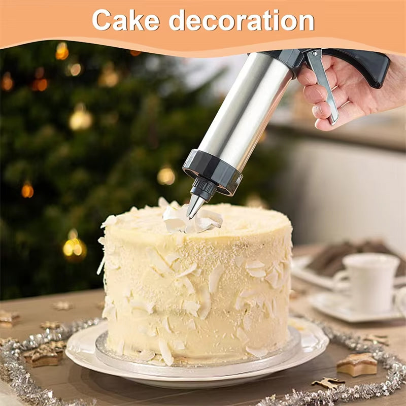 KiKyPress 22-Piece Stainless Steel Cookie Press & Decorating Kit