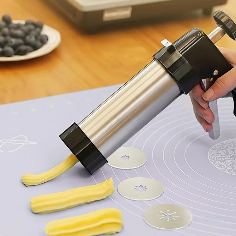 KiKyPress 22-Piece Stainless Steel Cookie Press & Decorating Kit