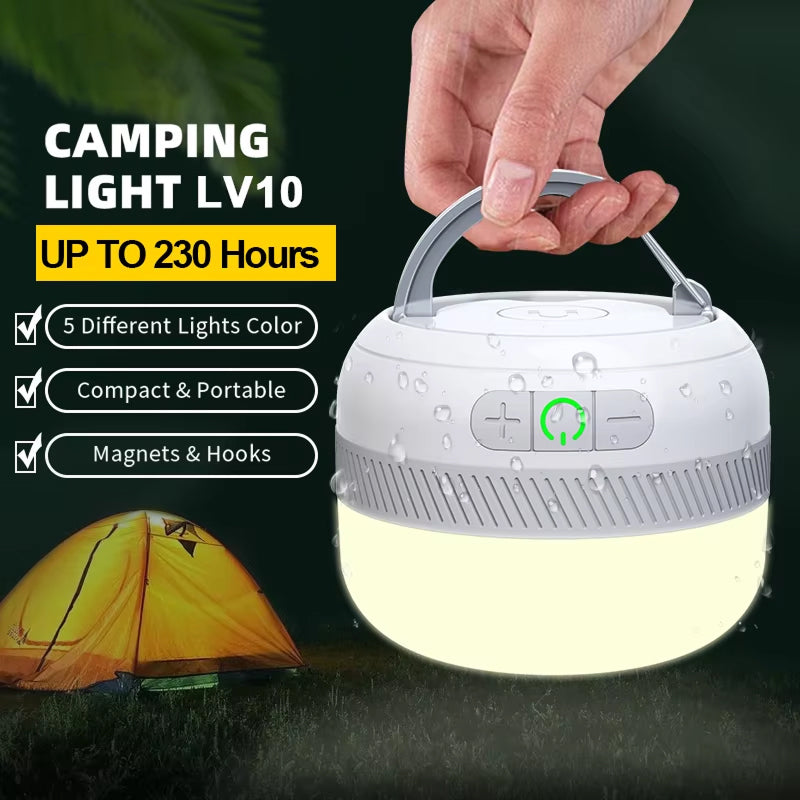Lampterny 5200mAh Multi-Colour Rechargeable Camping Lantern