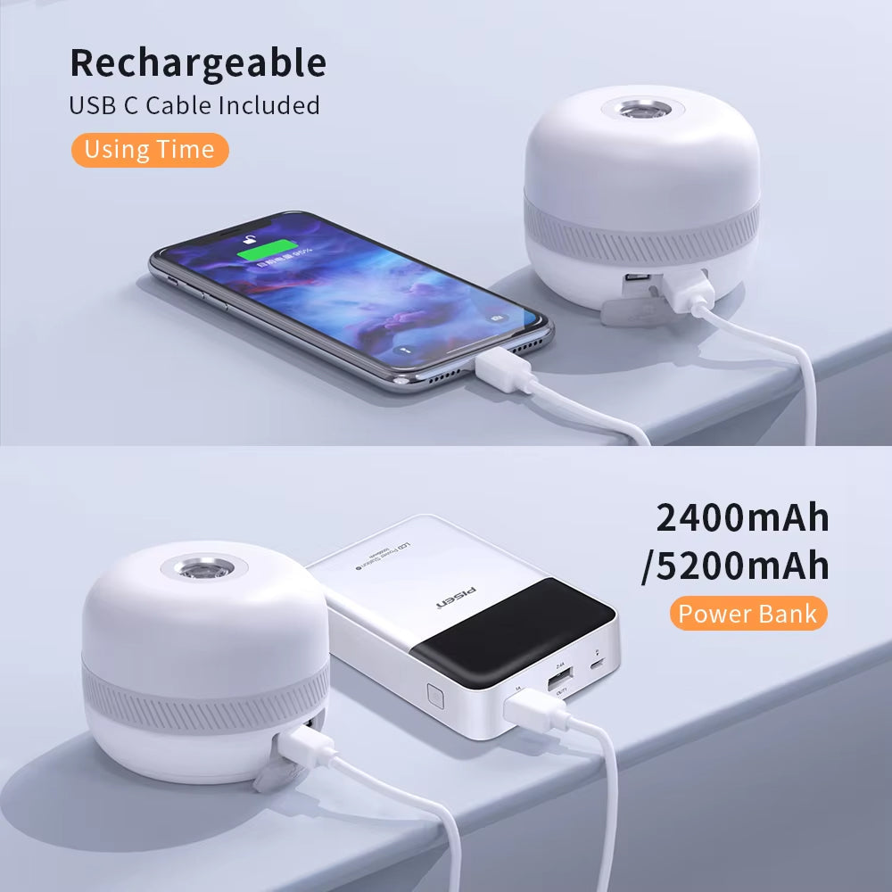 Lampterny 5200mAh Multi-Colour Rechargeable Camping Lantern