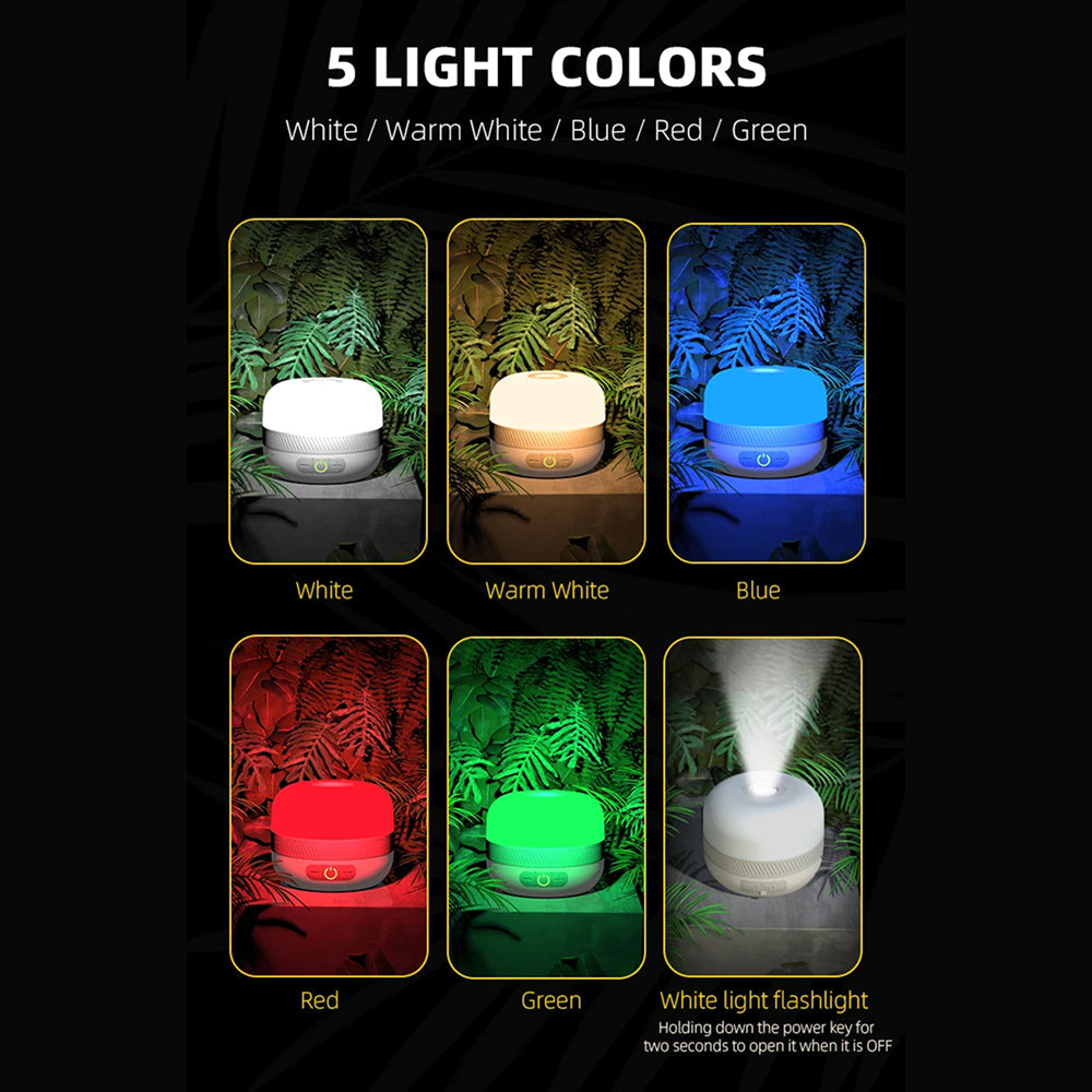 Lampterny 5200mAh Multi-Colour Rechargeable Camping Lantern