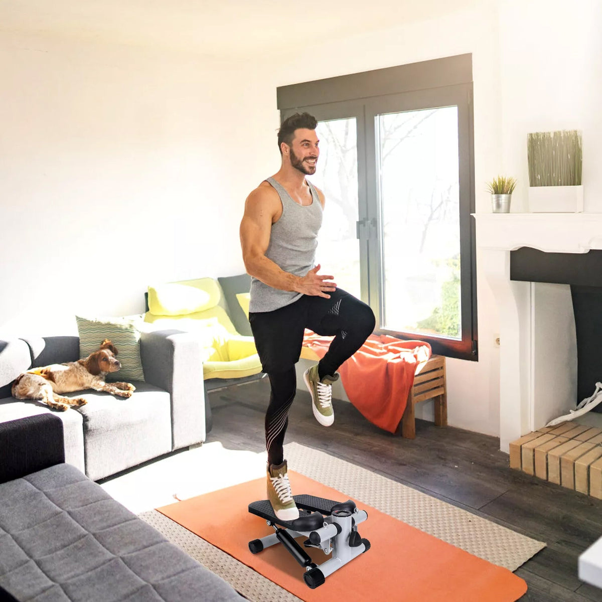 Leggumda Mini Stepper with Resistance Bands - Low-Impact Home Workout