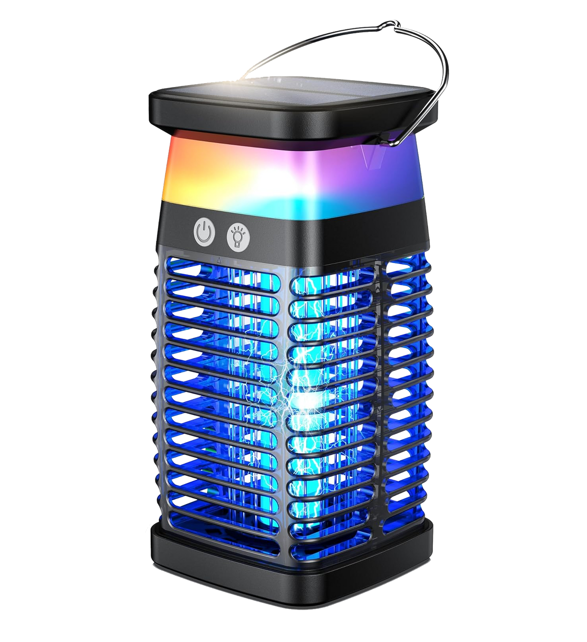 Linishix 2,100 Sq Ft Solar Powered Bug Zapper & Outdoor Lantern
