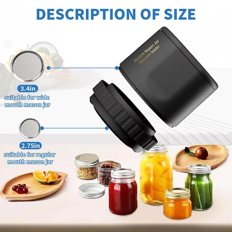 LockNJar Electric Mason Jar Vacuum Sealer for Long-Term Food Freshness