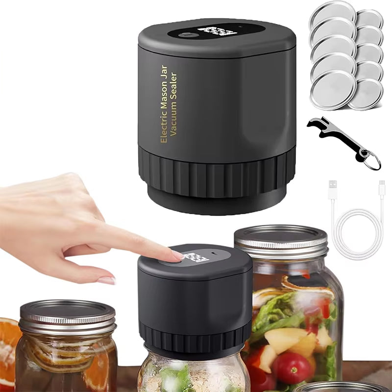 LockNJar Electric Mason Jar Vacuum Sealer for Long-Term Food Freshness