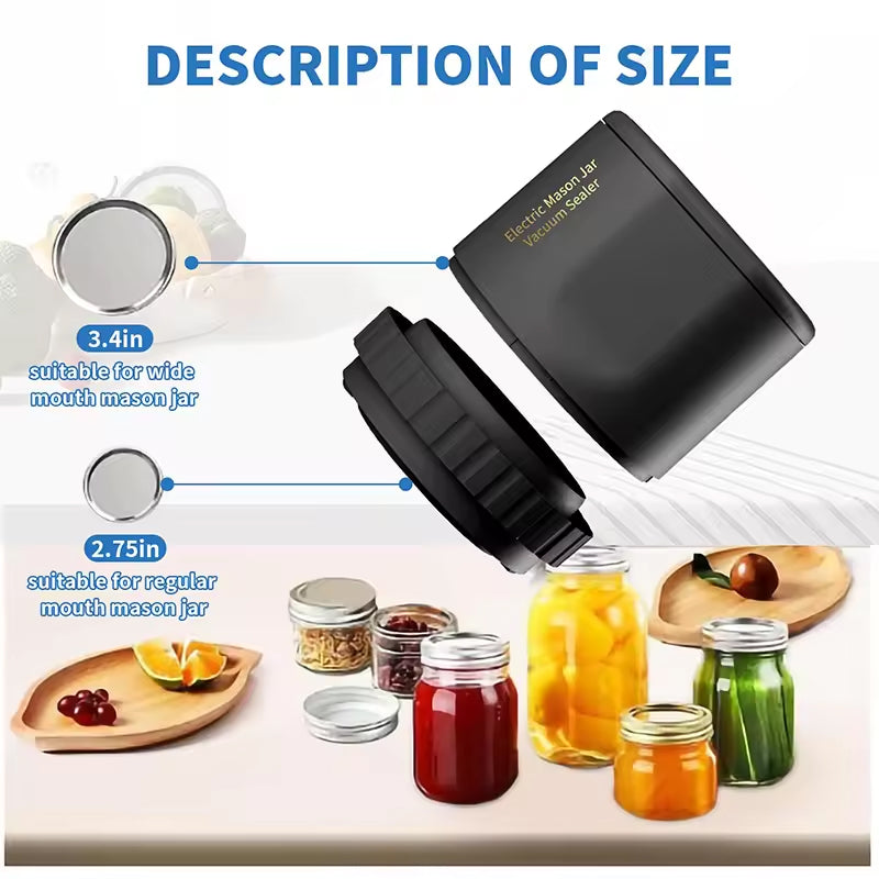 LockNJar Electric Mason Jar Vacuum Sealer for Long-Term Food Freshness