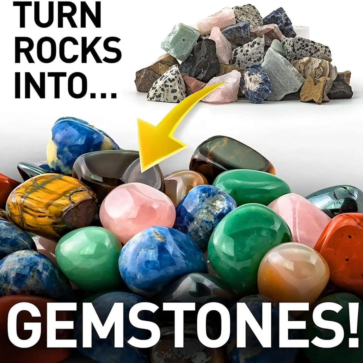 LustGemix Professional Rock Tumbler Kit for Beginners