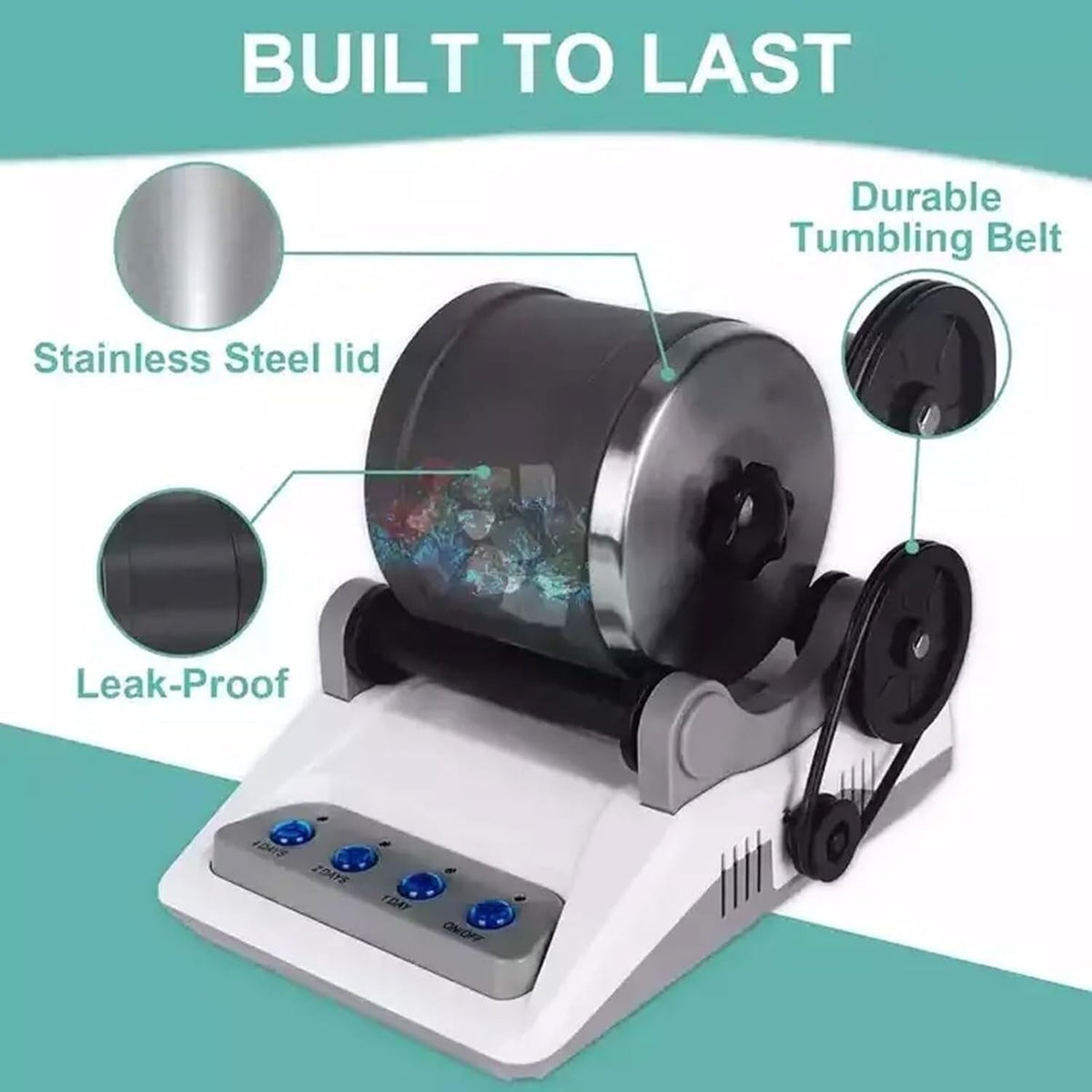 LustGemix Professional Rock Tumbler Kit for Beginners