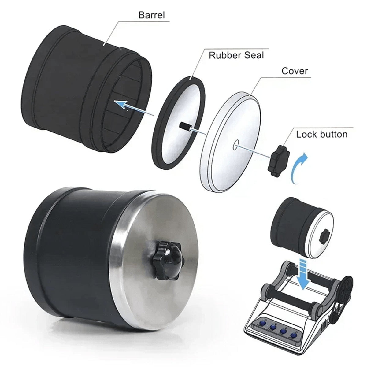 LustGemix Professional Rock Tumbler Kit for Beginners