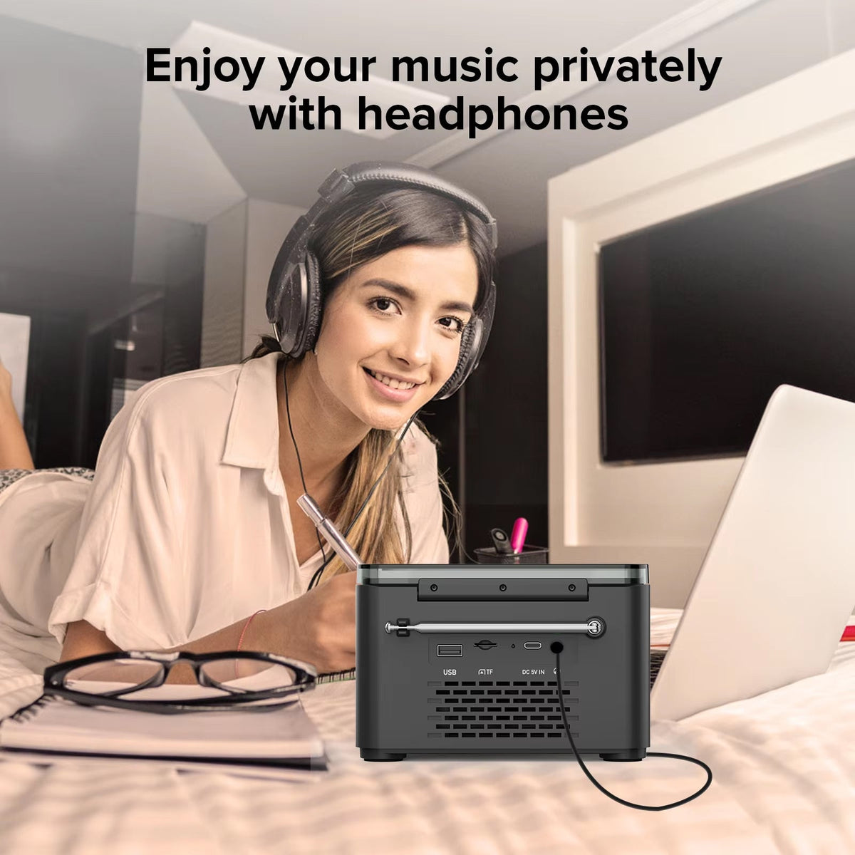 MeloZex Portable CD Player & FM Radio with Bluetooth