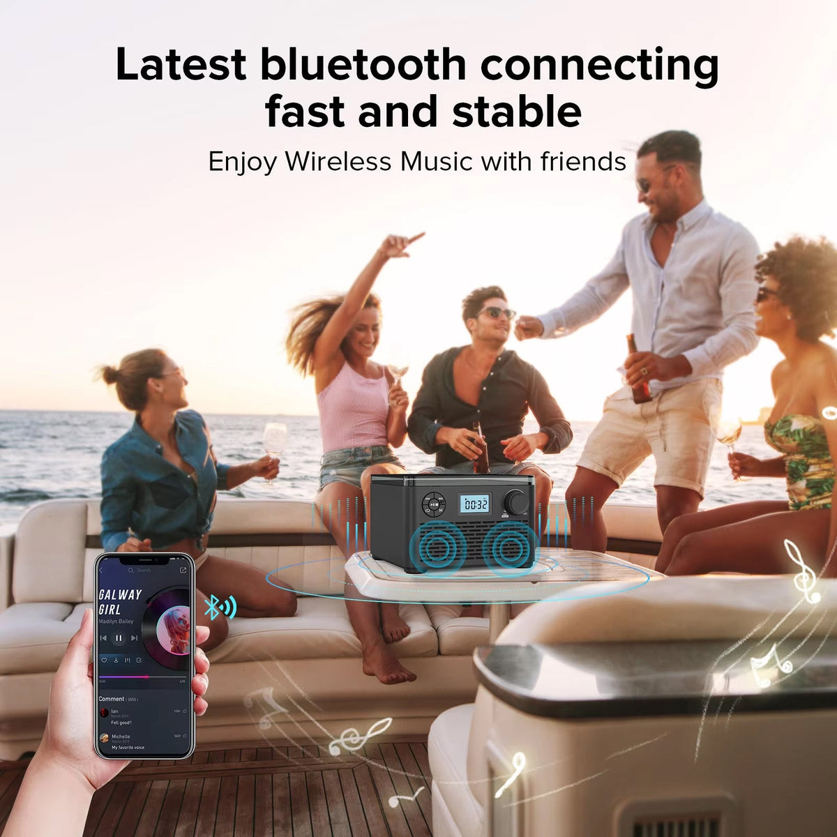 MeloZex Portable CD Player & FM Radio with Bluetooth