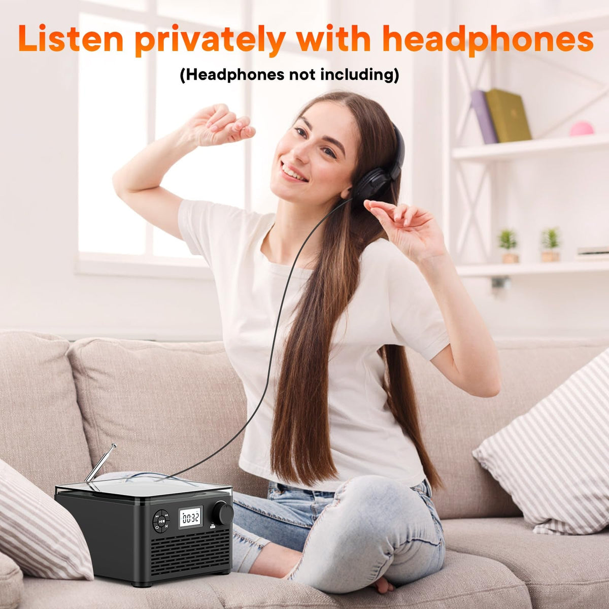 MeloZex Portable CD Player & FM Radio with Bluetooth