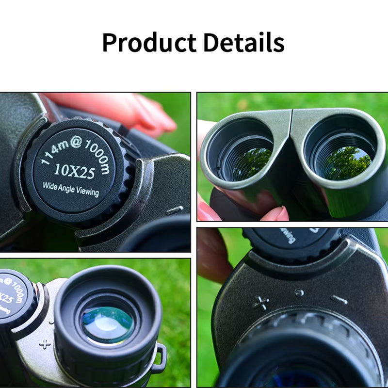 MikoSpek 10X Compact Binoculars with BAK4 Prisms