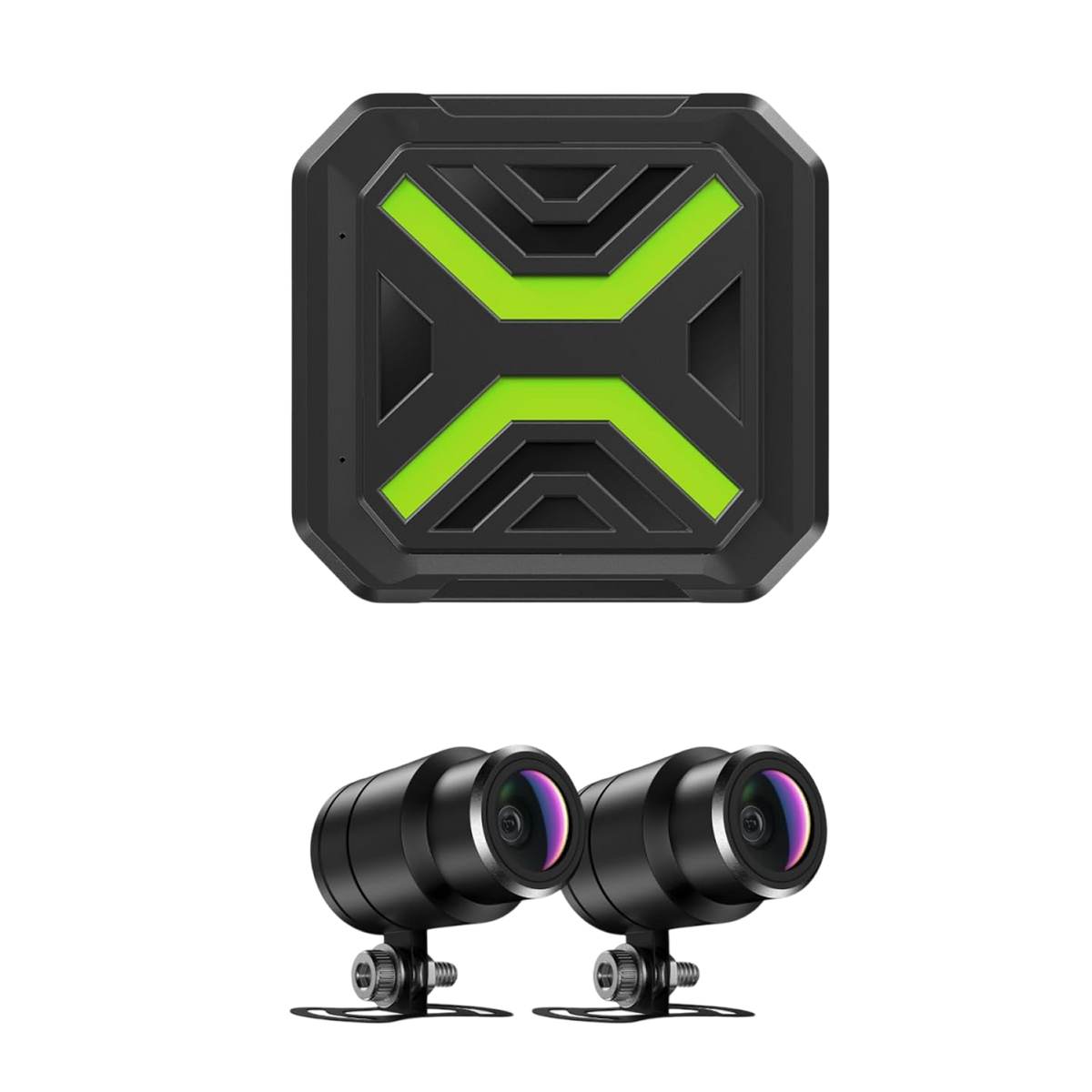 MotoVuexo Dual 2K Motorcycle Dash Cam with EIS & Parking Monitor