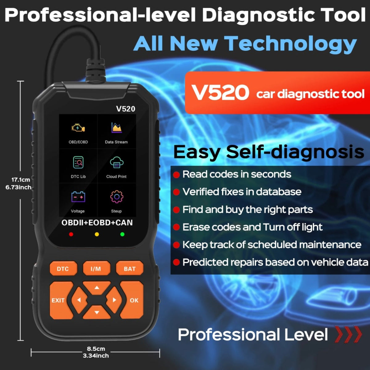 Motorpert OBD2 Scanner Car Diagnostic Tool