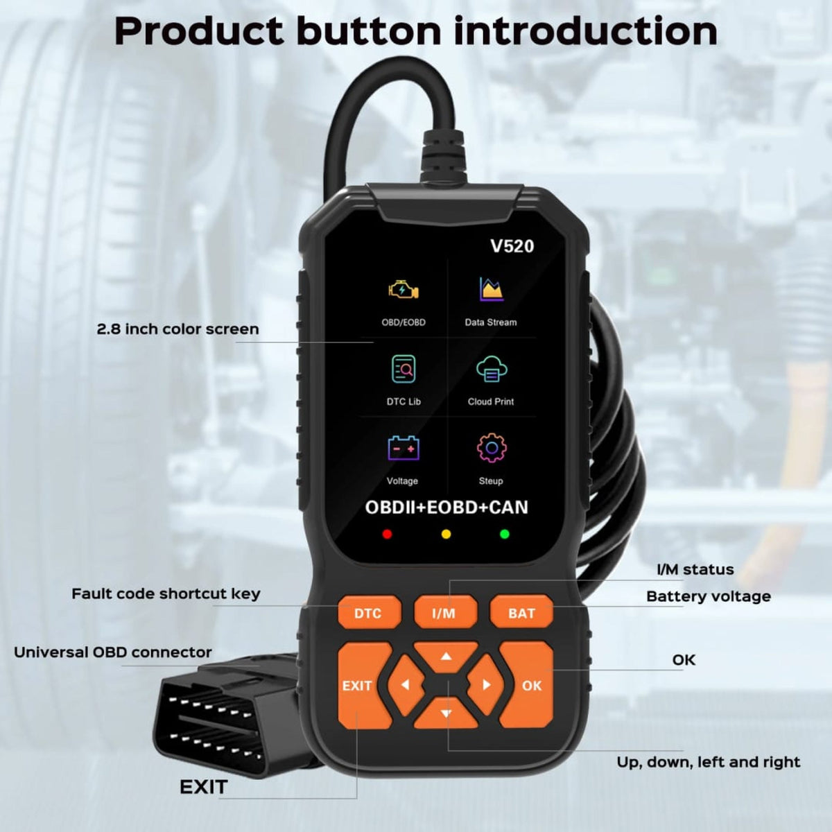 Motorpert OBD2 Scanner Car Diagnostic Tool