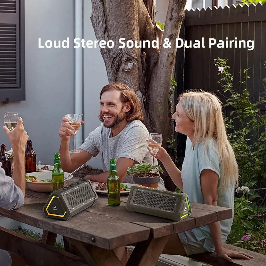 MusaTrek 40W Outdoor Bluetooth Speaker IPX7 Waterproof