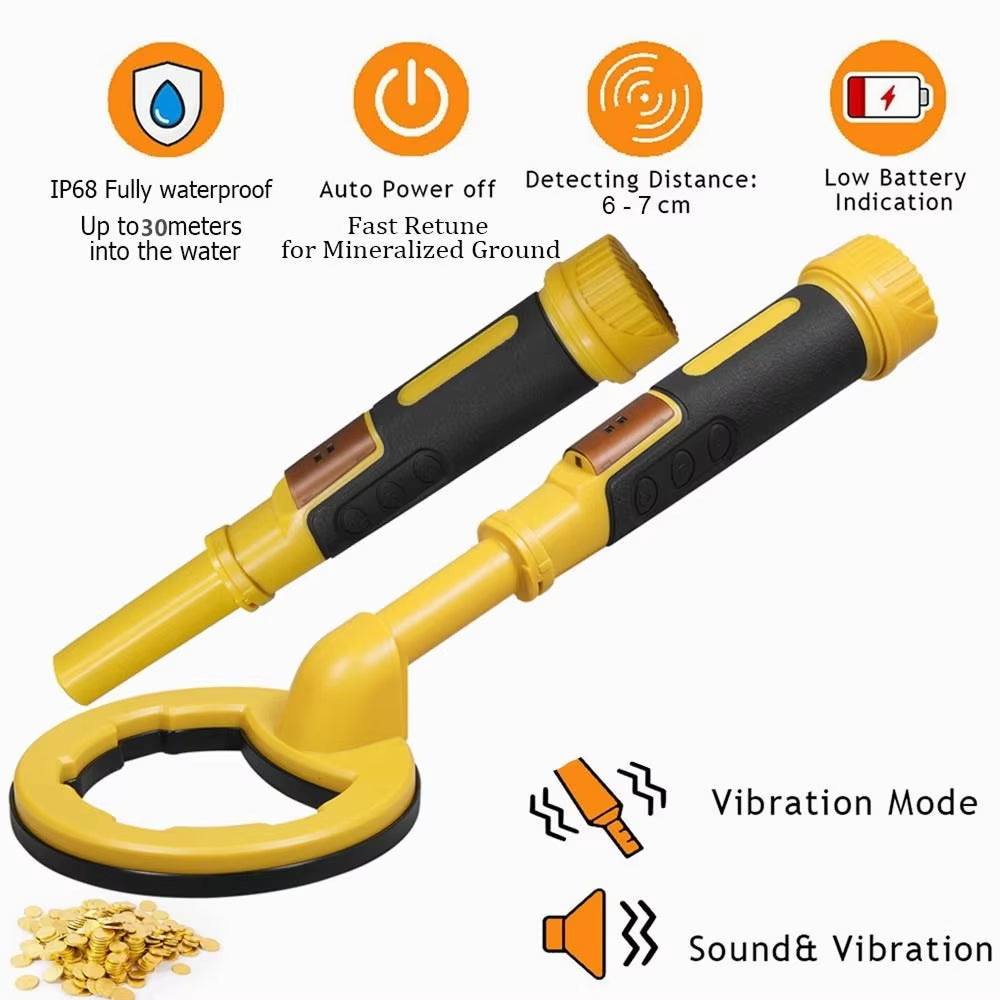 NatiRixy IP68 Underwater Metal Detector for Diving & Treasure Hunting