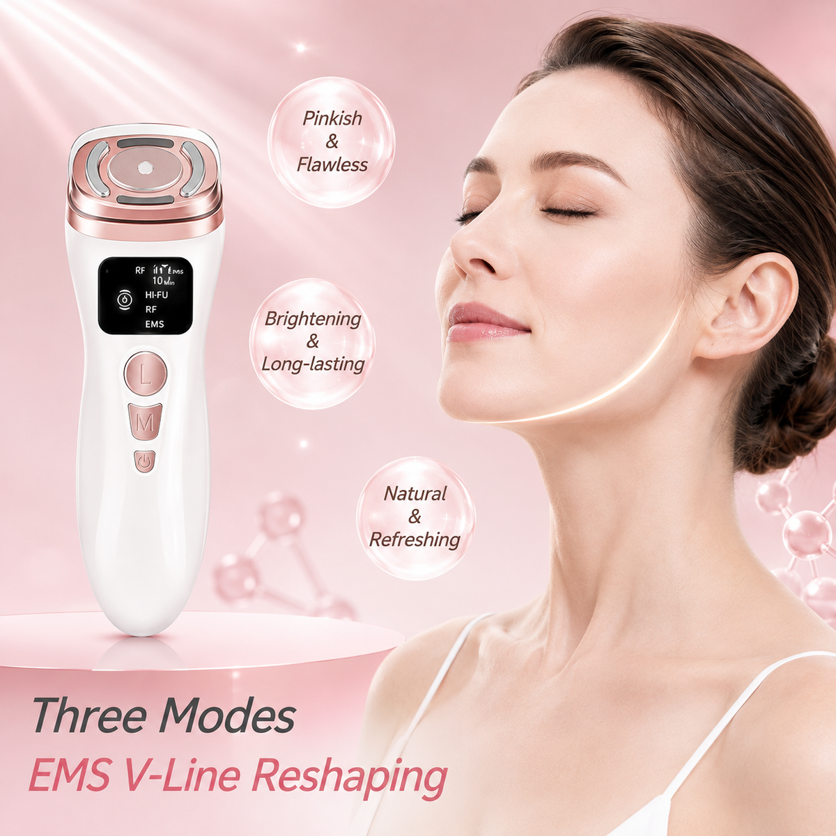 Faceluxir Facial Toning Device | EMS & Thermal Contouring Wand