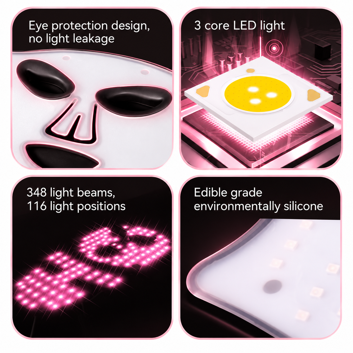 DuoTuluxy Cordless LED Face and Neck Mask | Light Therapy