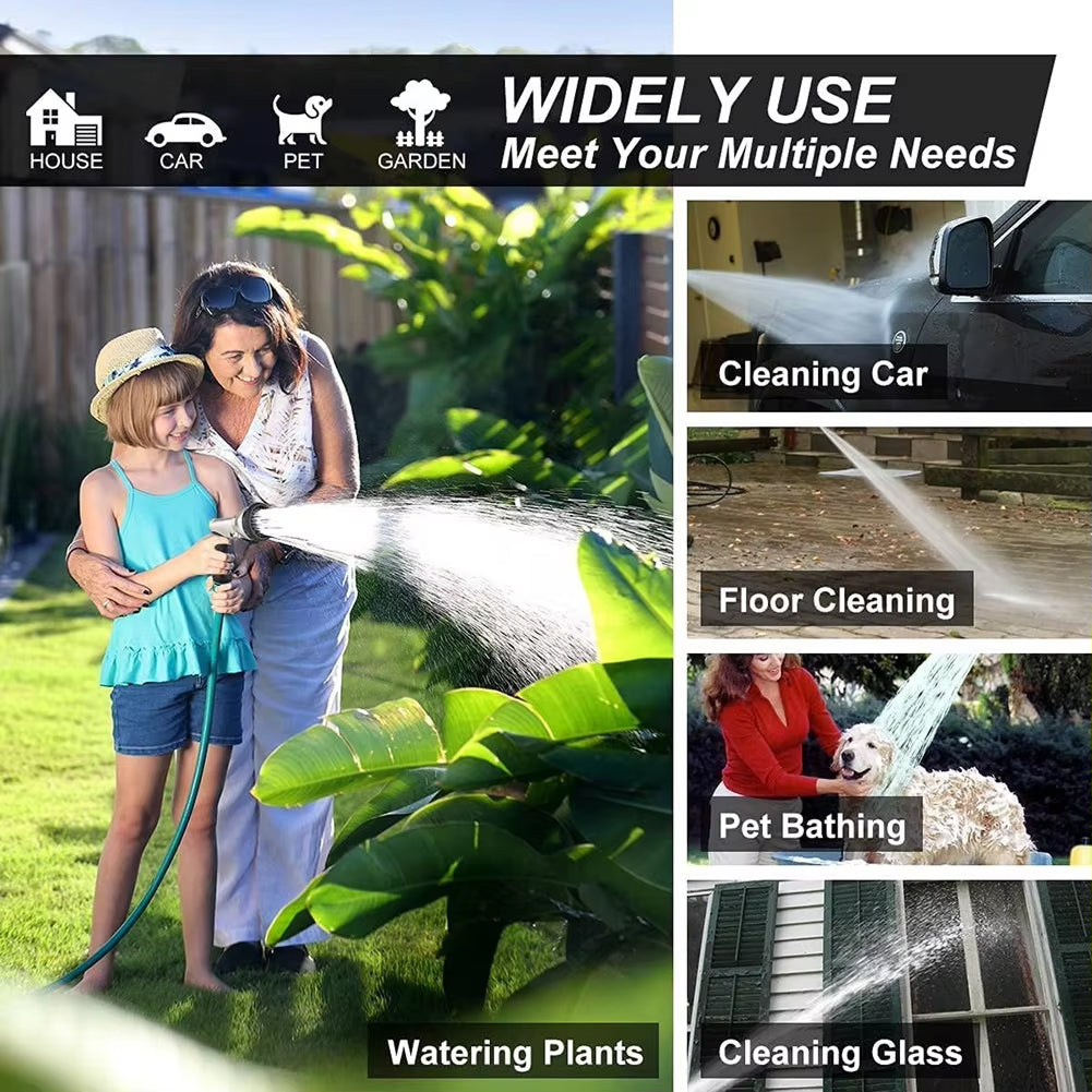 Heavy-Duty 9-Pattern Garden Hose Nozzle | NozzleJet Pro UK