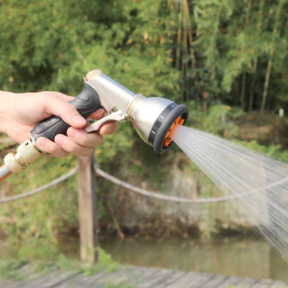 Heavy-Duty 9-Pattern Garden Hose Nozzle | NozzleJet Pro UK