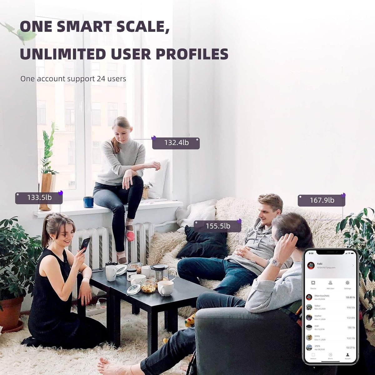 ObeSicale Smart Body Fat Scale with BIA Tech & Heart Rate Monitor