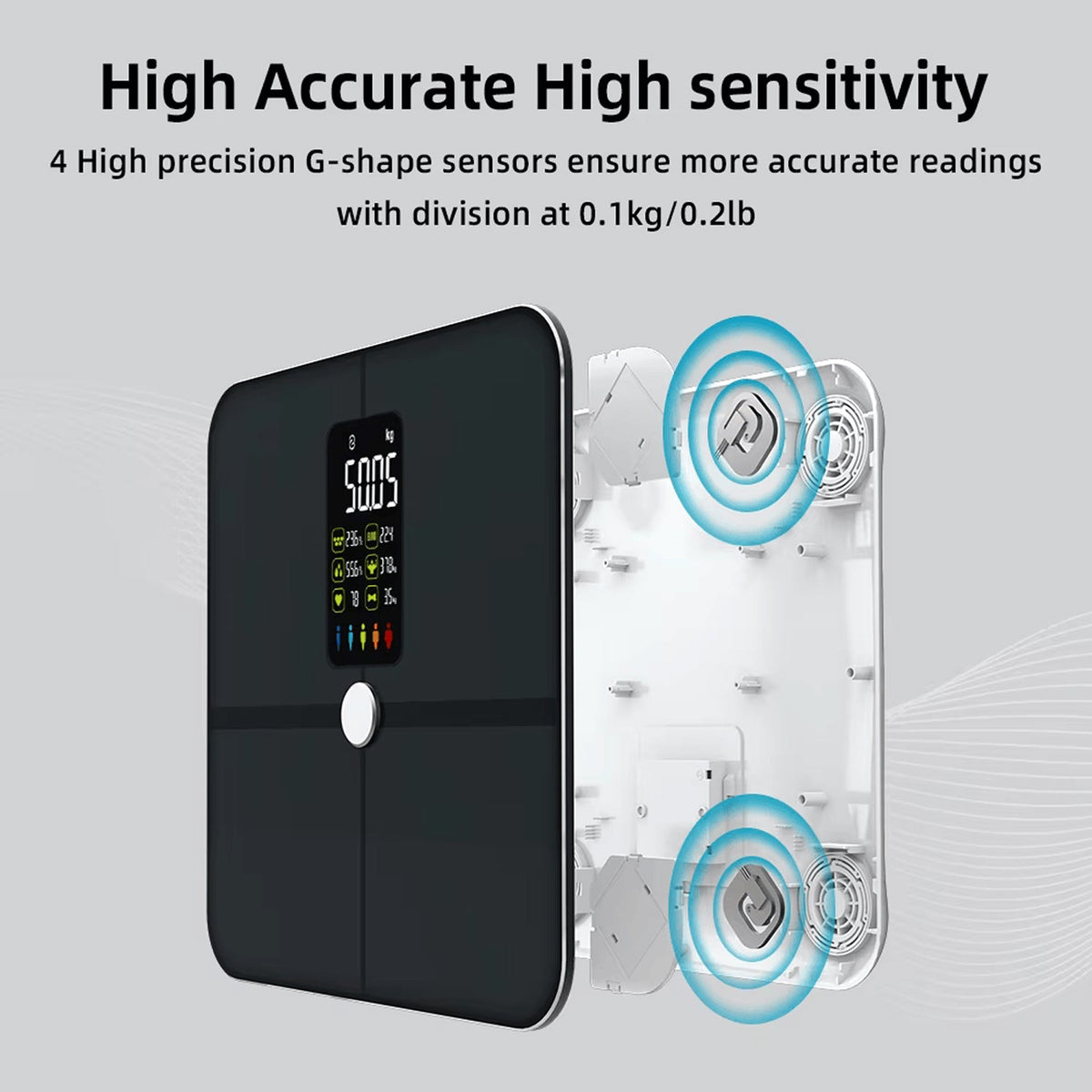 ObeSicale Smart Body Fat Scale with BIA Tech & Heart Rate Monitor