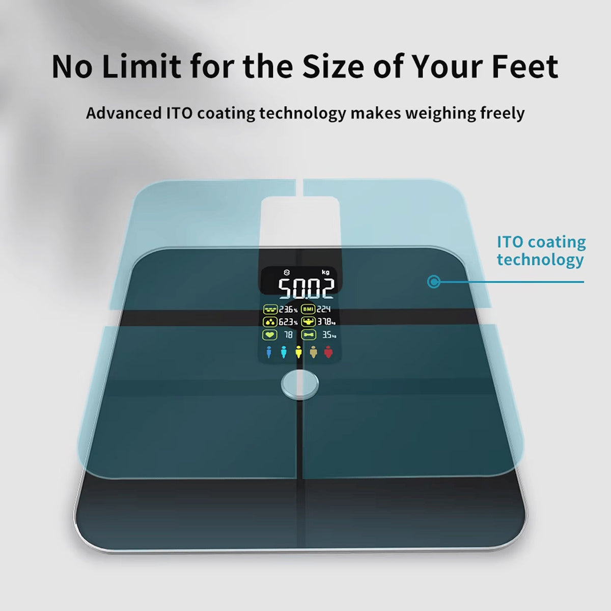 ObeSicale Smart Body Fat Scale with BIA Tech & Heart Rate Monitor