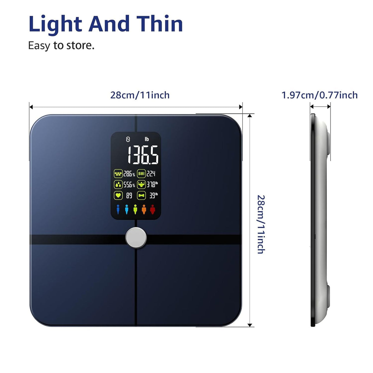 ObeSicale Smart Body Fat Scale with BIA Tech & Heart Rate Monitor