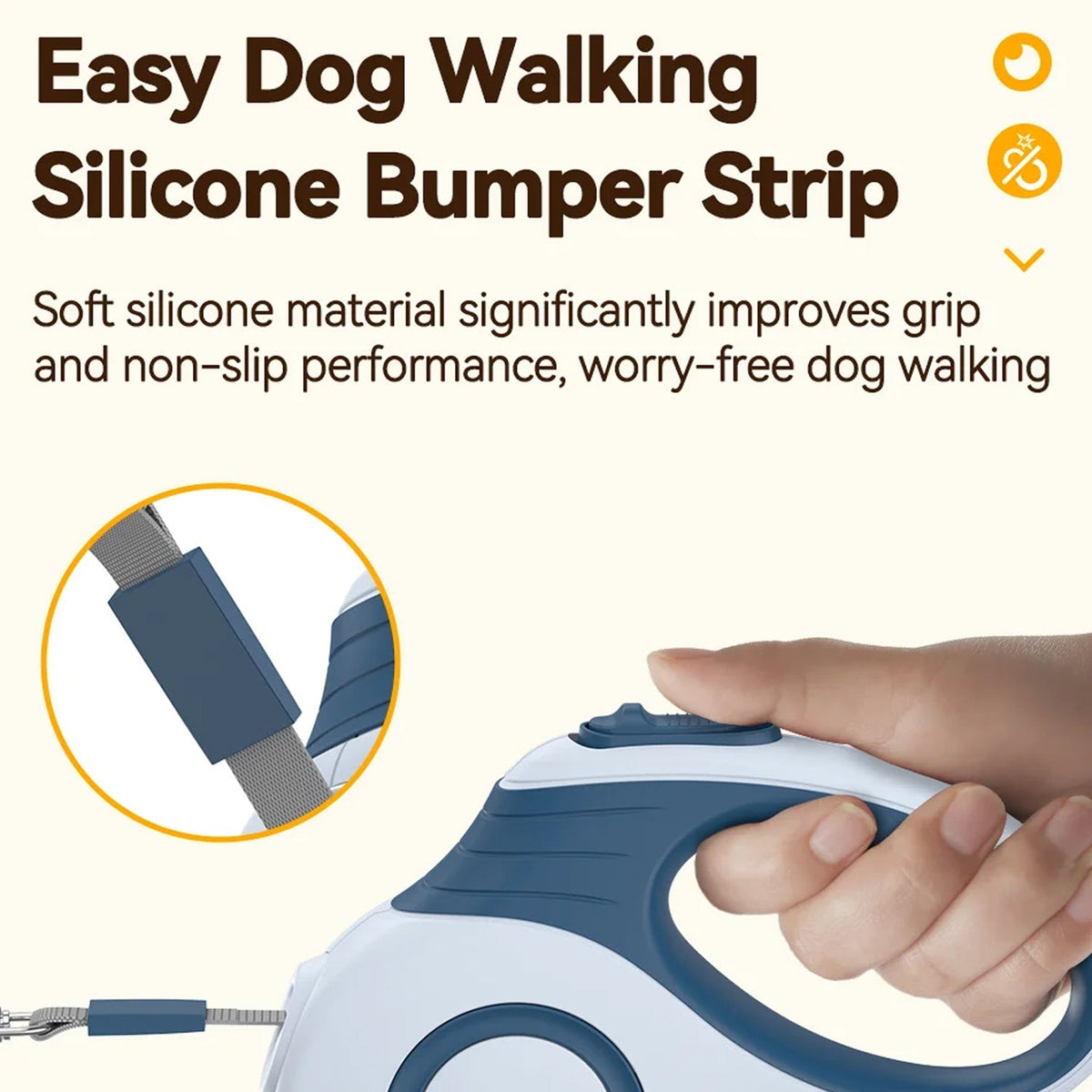PettyLix Retractable Dog Leash | 360° Anti-Tangle 3M/5M Lead