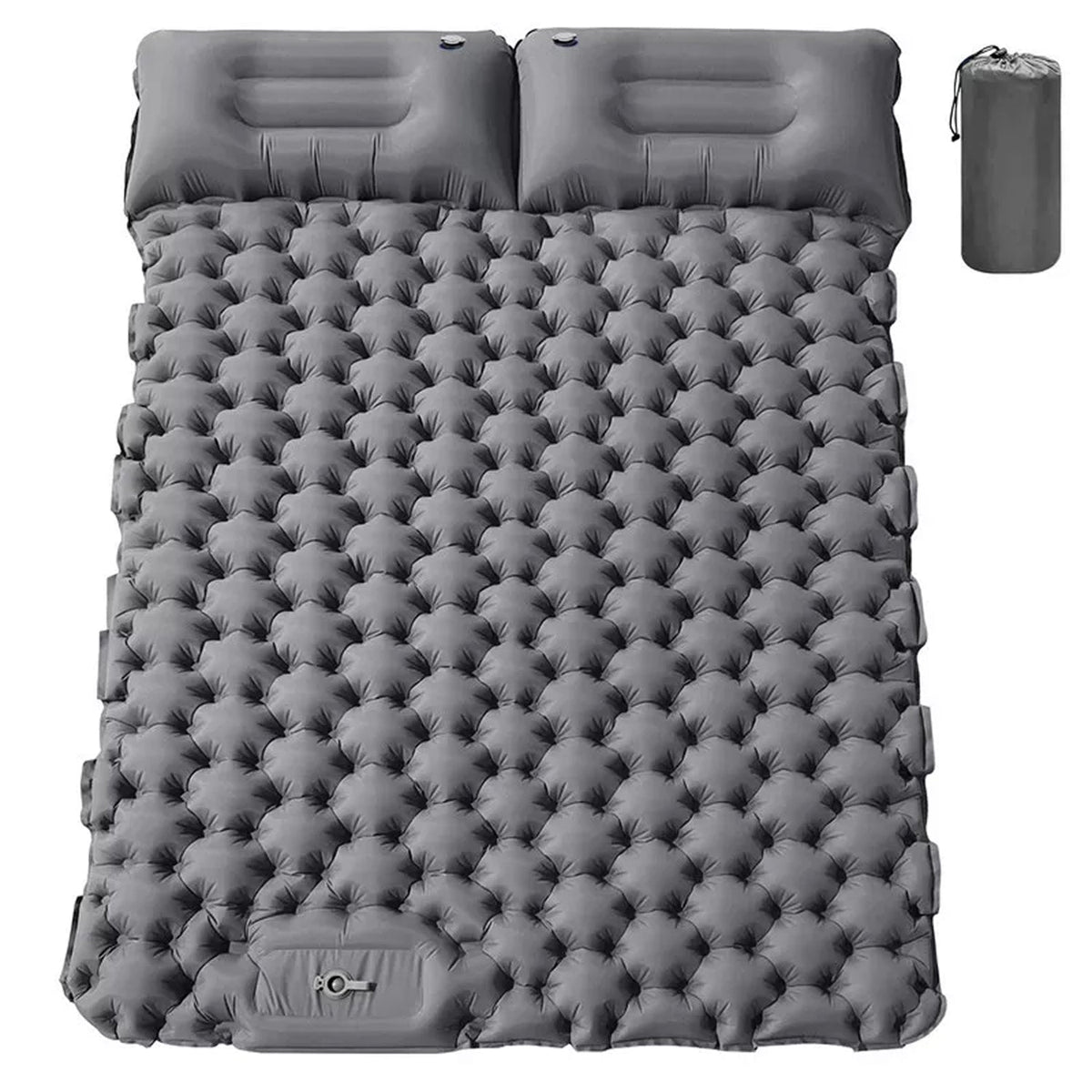 PilloAiri 4-Inch Inflatable Camping Mattress with Built-In Foot Pump