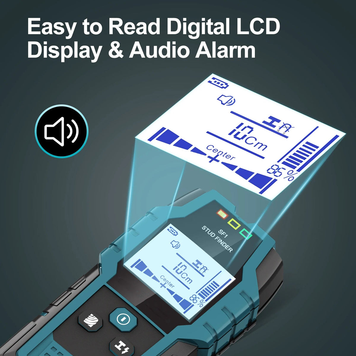 PinWaller v2 Digital Stud Wall Detector & Live AC Scanner