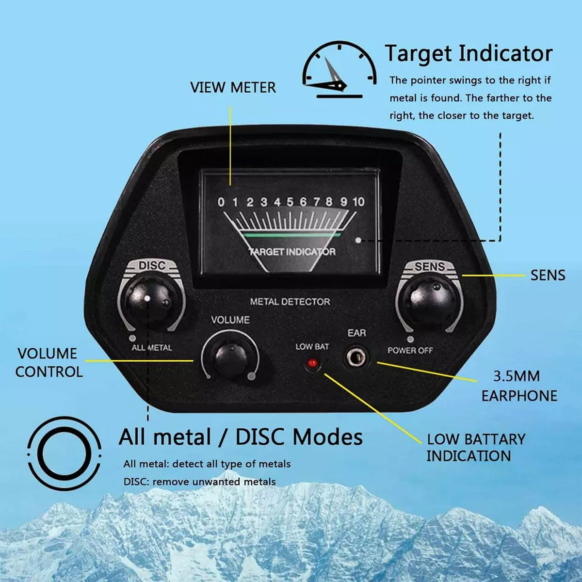 ProkiSona Waterproof Metal Detector