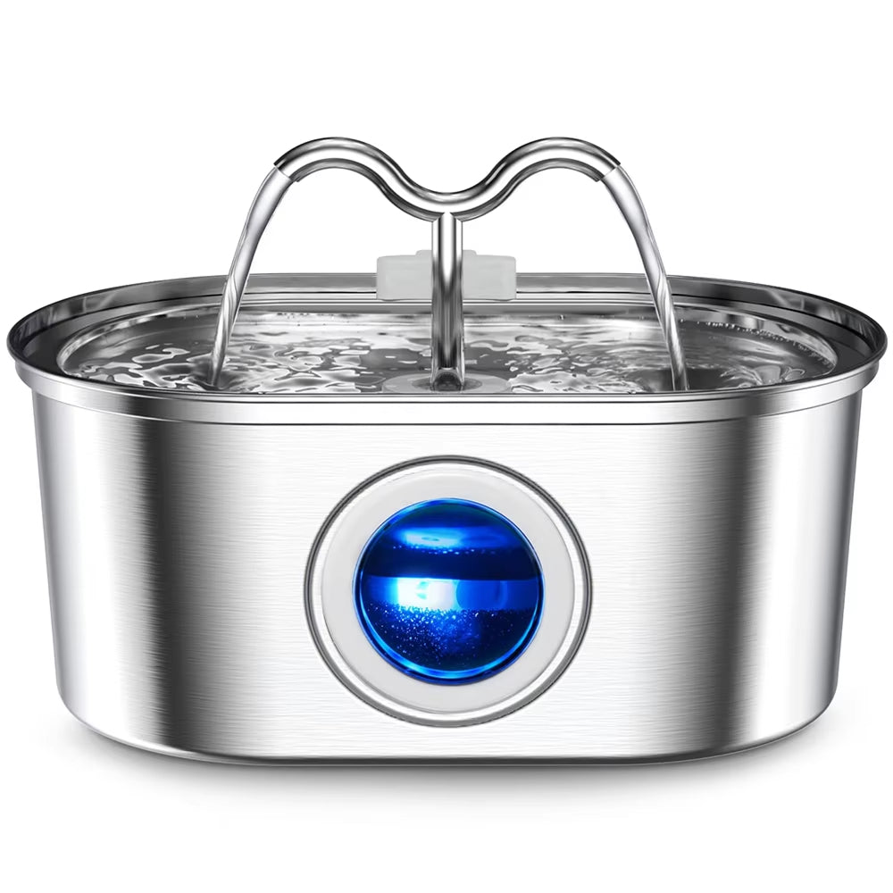 PupiHydra 3.2L Stainless Steel Dog Water Fountain