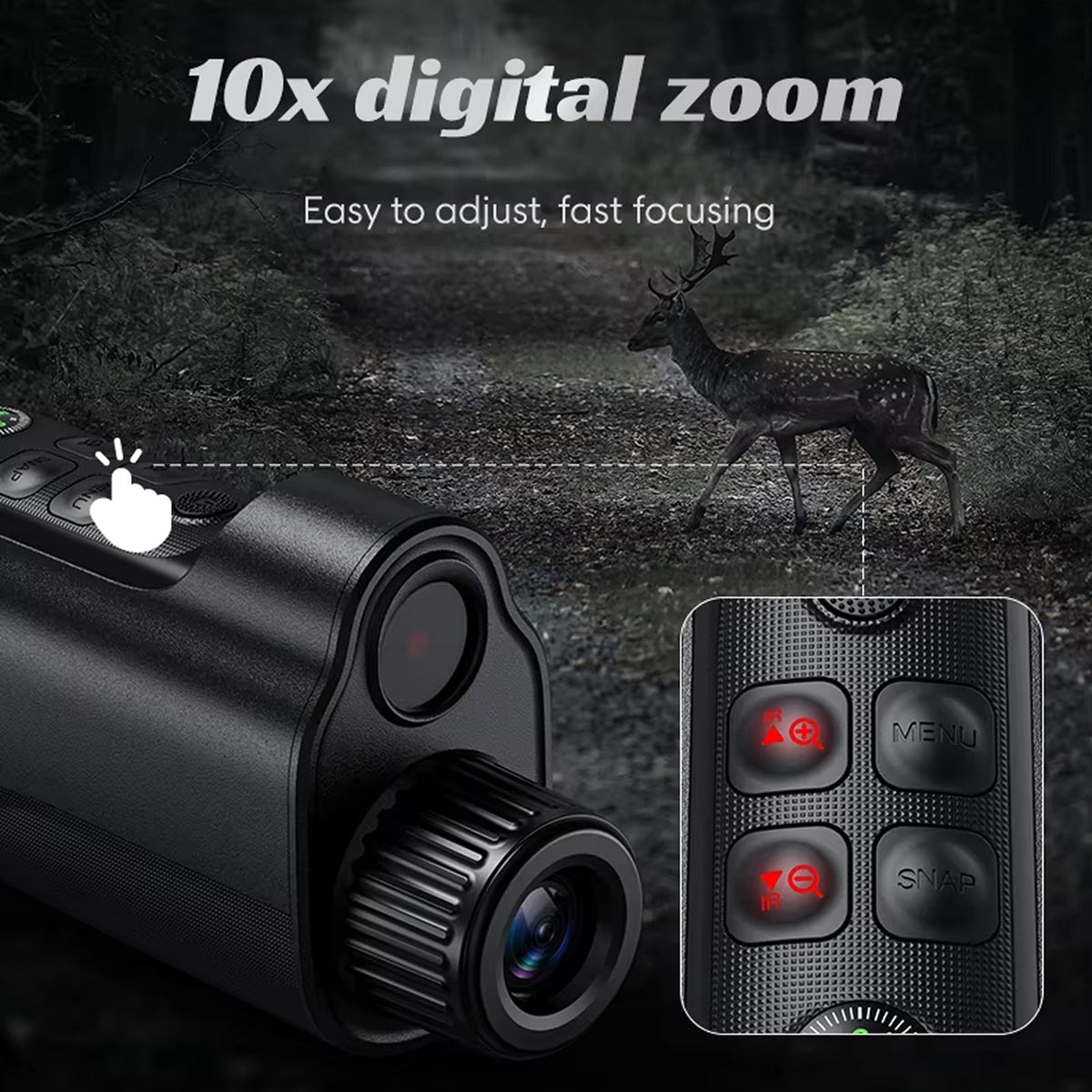 PyroFlary 1080P HD Thermal Monocular with 800m Night Vision