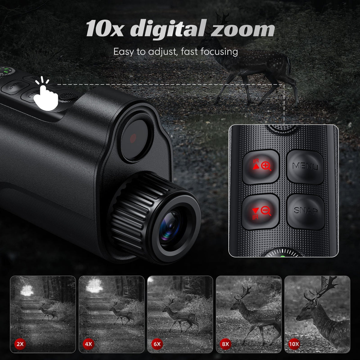PyroFlary 1080P HD Thermal Monocular with 800m Night Vision