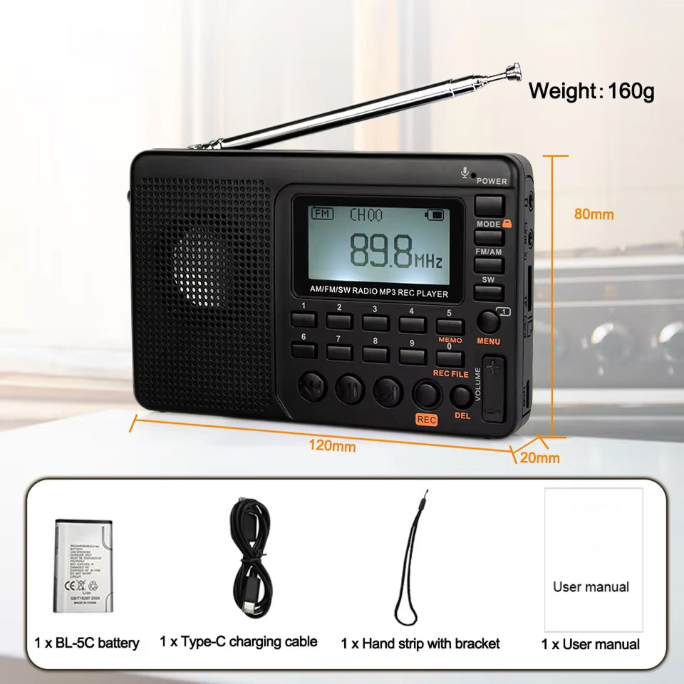 RadyoWav AM FM Portable Radio