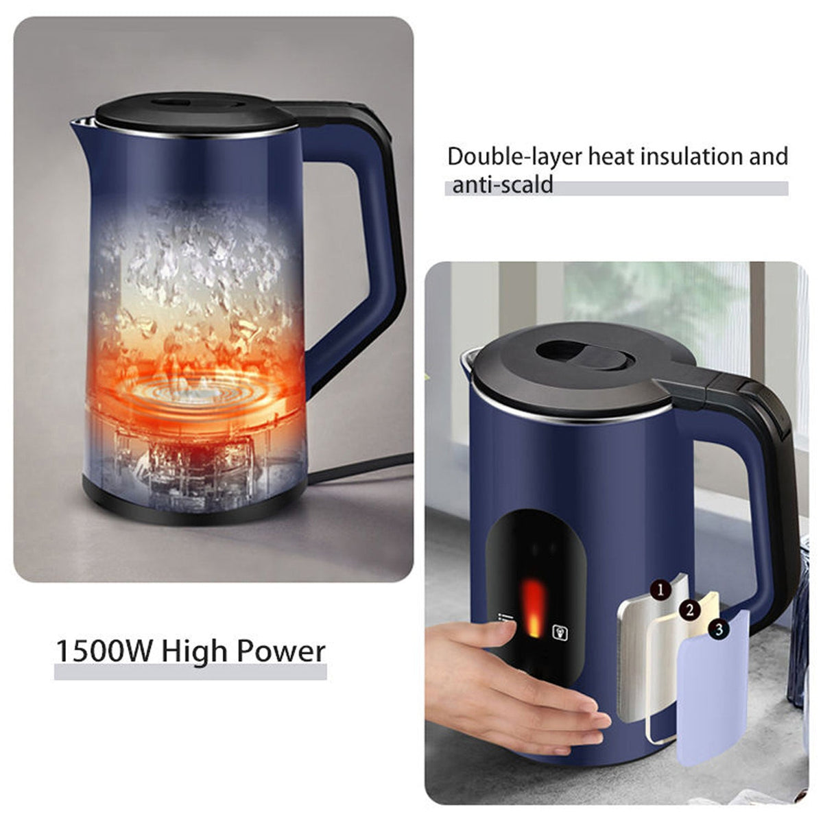 RapidElix 2.0L Variable Temperature Electric Kettle | 1500W Fast Boil