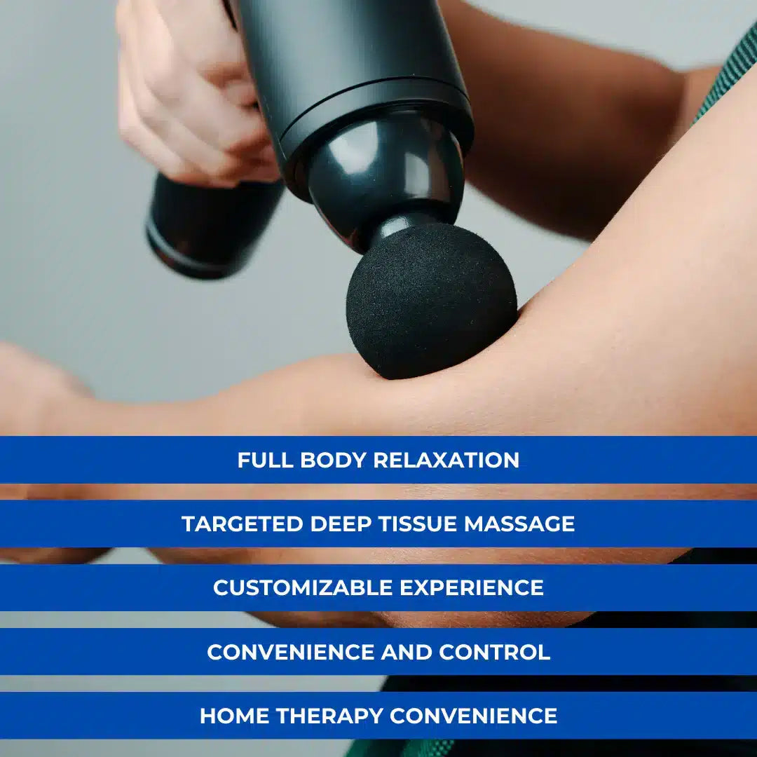 RazzaNex Portable Deep Tissue Percussion Massage Gun for Recovery